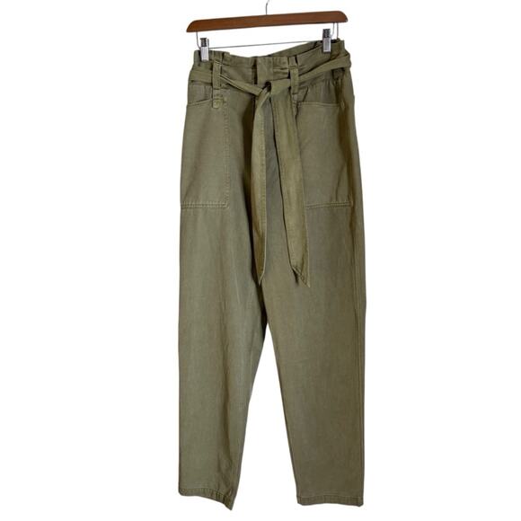 Rails Achilles Pants in Green Canteen High Waist Paper Bag Womens 4 Minimalist - Picture 10 of 10